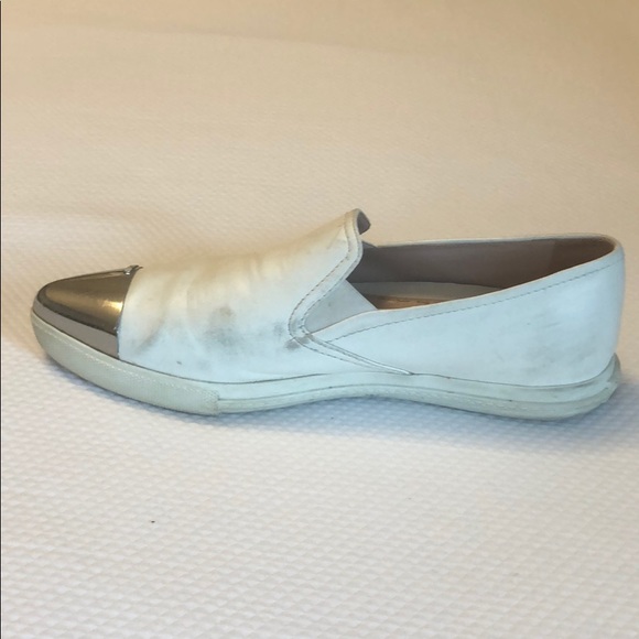 Miu Miu leather slip on sneakers SZ 39 1/2 - Picture 2 of 8